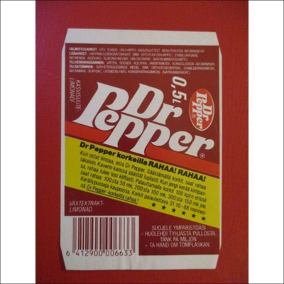 ETIKETTI DR PEPPER  (K16-S115)