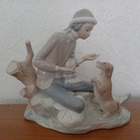 Lladro, Oppitunti koiralle, porsliini figuuri - pikkukuva 1