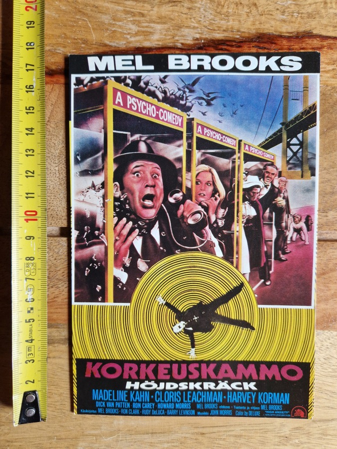 Mel Brooks Korkeuskammo  Postikortti 1980-luvulta