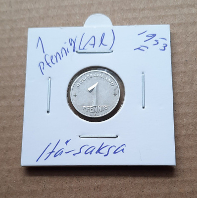 Itä-Saksa1 pfennig(Al), F 1953