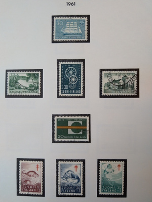 1961 Suomi postimerkki 8 kpl