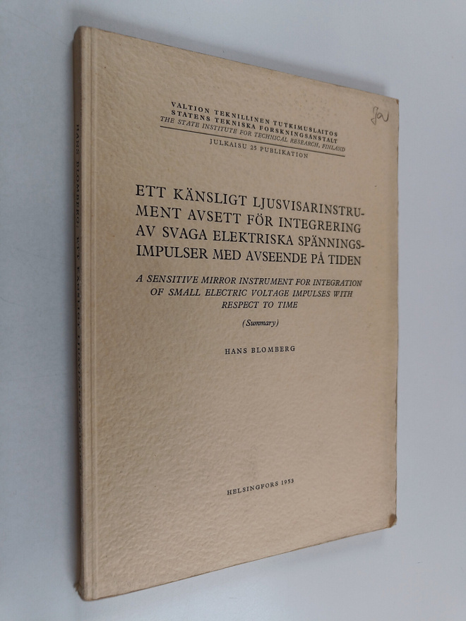 Hans Blomberg : Ett känsligt ljusvisarinstrument avsett f...