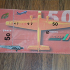 pinssi & postikortti Balkan Air Lines Bulgaria 50 years - pikkukuva 1