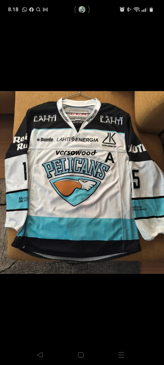 Pelicans #15 Mankinen game worn pelipaita