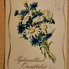 kukkakortti, päivänkakkara, ruiskaunokki, kulkenut 1937 - pikkukuva 1
