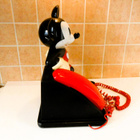 * NÄYTTÄVÄ 90-LUVUN DISNEY MIKKI FIGUURI / PUHELIN 36 cm * - pikkukuva 3