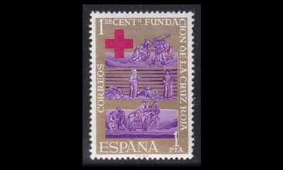 Espanja 1427 ** Punainen Risti 100v (1963)