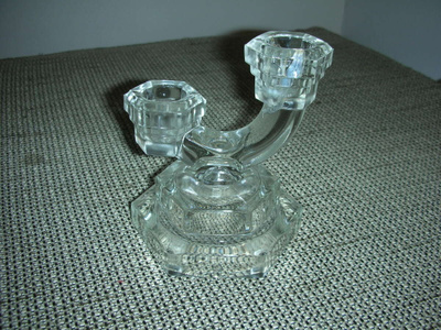Riihimäen lasi art deco kynttilänjalka