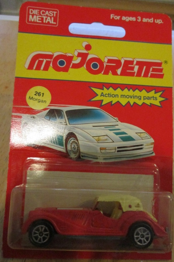Morgan Plus 8 Roadster Red-White 1960 Majorette 261 1:60