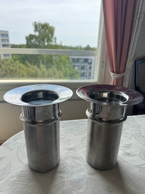 2 KYNTTILÄNJALKAA TAPIO WIRKKALA 18cm STAINLESS KULTAKESKUS