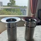 2 KYNTTILÄNJALKAA TAPIO WIRKKALA 18cm STAINLESS KULTAKESKUS - pikkukuva 1