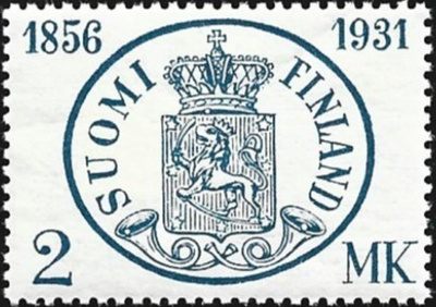 1931 Postimerkin 75-vuotis juhla 2 mk **  LaPe 168