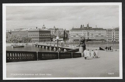 Ruotsi - Tukholma Strömbron och Grand Hotel (1947)