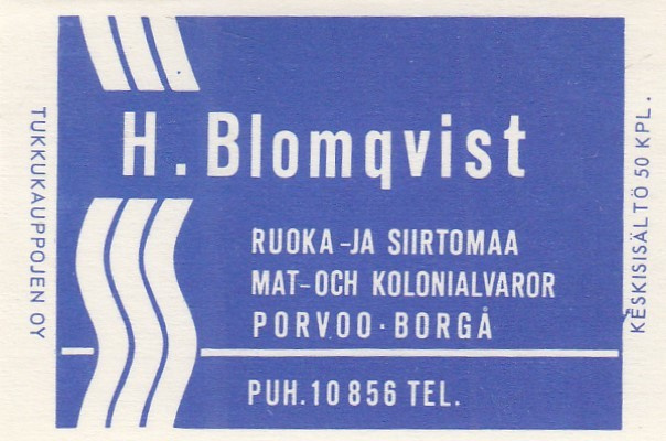 Porvoo. Borgå .   H. Blomqvist,   b346