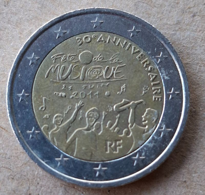 Ranska 2 € Musiikin juhla 2011 erikoiseuro