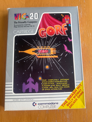 Commondore VIC-20 ”Gorf”-pelin pakkaus