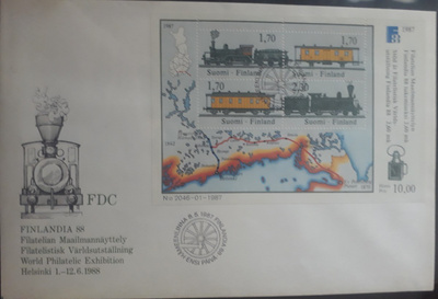1987  F88 blokki FDC