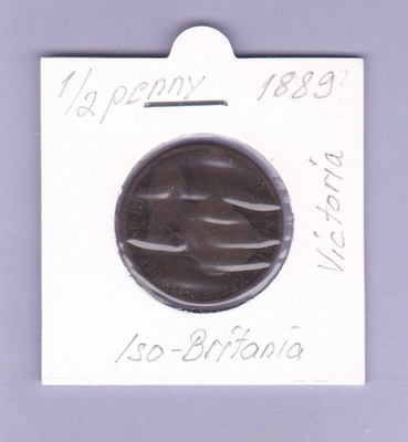 Iso-Britania ½ Penny v.1889 KM#754