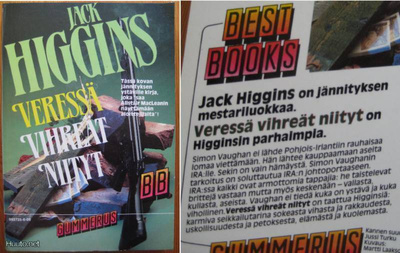 Jack Higgins: Verestä vihreät niityt 2p. -86
