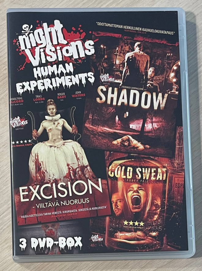 Night Visions: HUMAN EXPERIMENTS (3DVD) *UUSI*