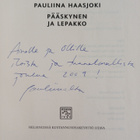 Pauliina Haasjoki : Pääskynen ja lepakko (signeerattu, te... - pikkukuva 3