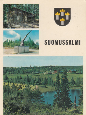 Suomussalmi , vaakuna sommitelmakortti b216