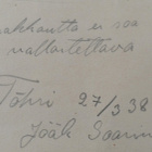 Jääkäripataljoona 2. Jääkäri M. Saarisen piirustus 27.3.1938 - pikkukuva 3