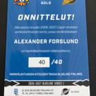 Forslund Jokerit signature gold blueline 26-27 - pikkukuva 2