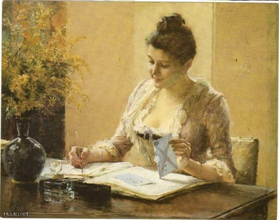 kortti ** Edelfelt Albert Nainen tai mies - erilaisia