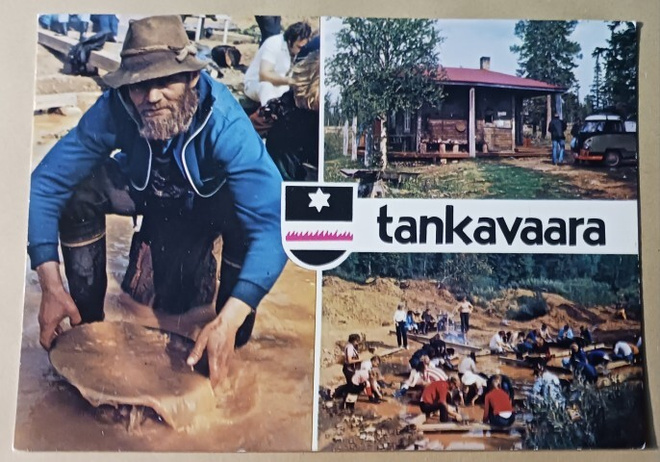 Tankavaara, monikuvapk + vaakuna + Tankavaara-leima 1982