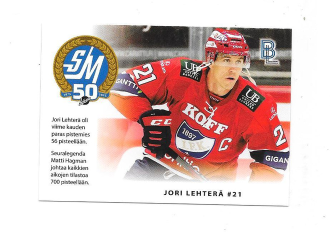 2024-25 BlueLine Matchcard #3/6 Jori Lehterä  HIFK
