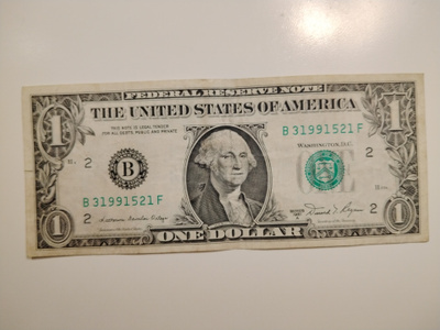 USA 1 Dollari, series 1981 A, B=New York, käytetty