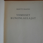 Martti Haavio:Viimeiset runonlaulajat.Sid.1.painos. - pikkukuva 3