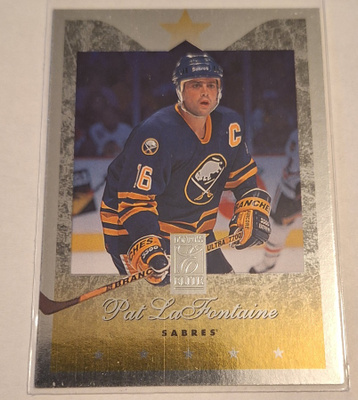 1995-96 Donruss Elite Die-Cut Uncut Pat LaFontaine #75 HOF