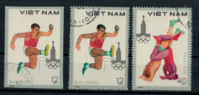 Olympia 1980 Moskova - Vietnam 3 merkkiä