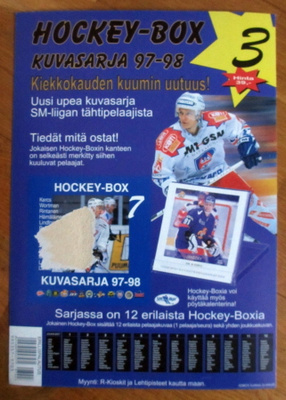Hockey-Boxin tausta pahvi, KATSO
