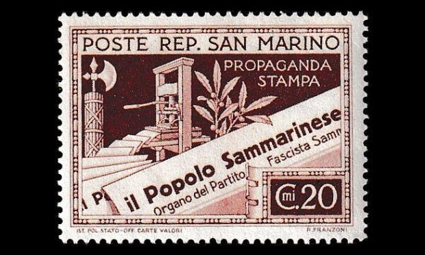 San Marino 261 ** Sanomalehdet 20C (1943)