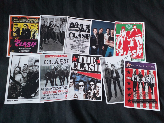 THE CLASH -- postikorttisetti  (Upea Lahja !!) #3