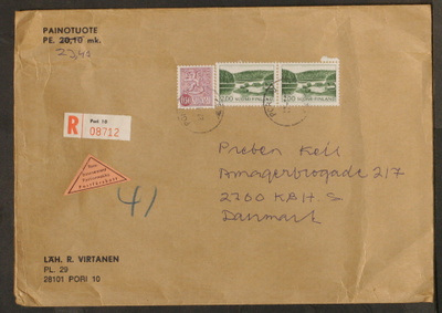 # 23682 # R-Pori pe kirje > Tanska - 1973
