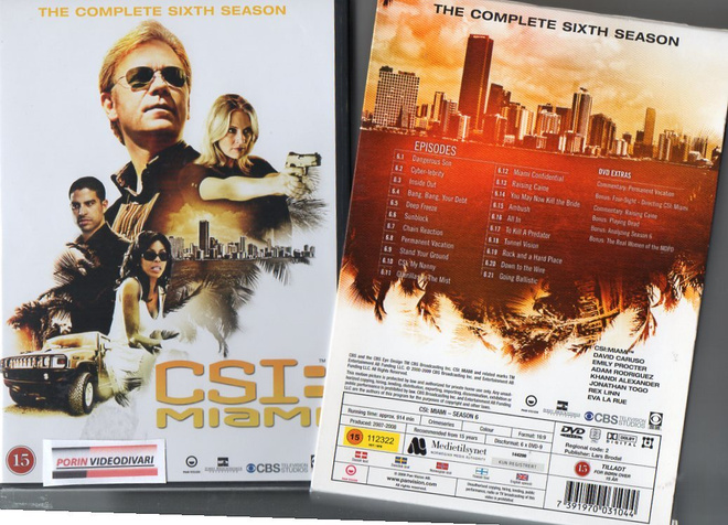 Csi:Miami-Season 6	(20 505)	k	-FI-	DVD	slipcase,	(6)	david c