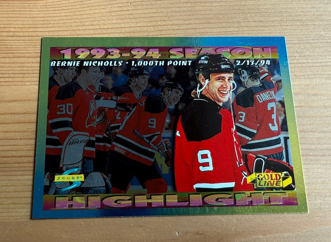 1994-95 Score Gold Line #245 Bernie Nicholls