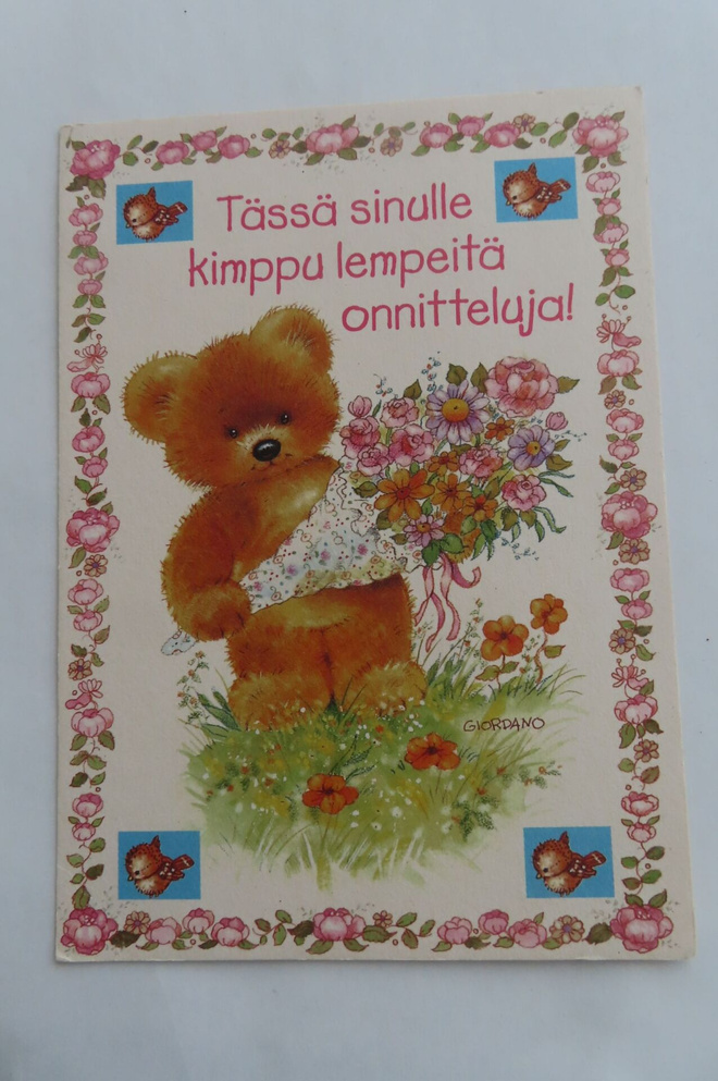 Giordano: Tässä sinulle kimppu lempeitä onnitteluja (Karto)