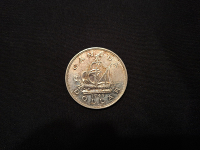 Canada 1 Dollar 1949, Hopeaa Hieno!