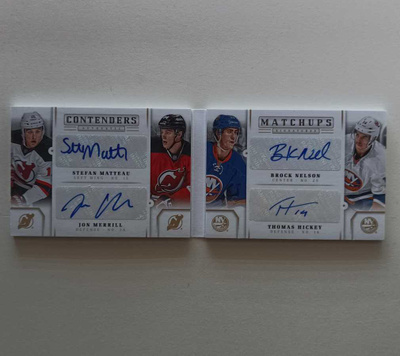 13-14 Panini Contenders Match-Ups Devils & Islanders /199