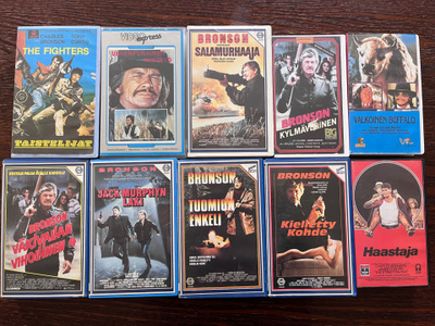 Charles Bronson VHS kokoelma x 10kpl