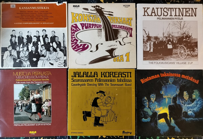 KANSANMUSIIKKIA KAUSTISEN PURPPURIPELIMANNIT ym. 7 kpl LPtä