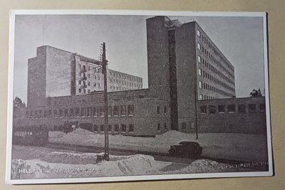 Helsinki, Invalidisairaala, talvikuva, vanha mv pk, ei p.