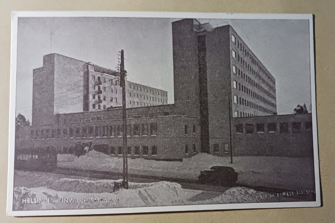 Helsinki, Invalidisairaala, talvikuva, vanha mv pk, ei p.