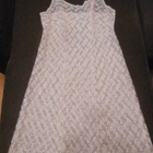 ALUSMEKKO  5.  VAALEA BEIGE VANHA PITSIALUSMEKKO, VINTAGE - pikkukuva 1