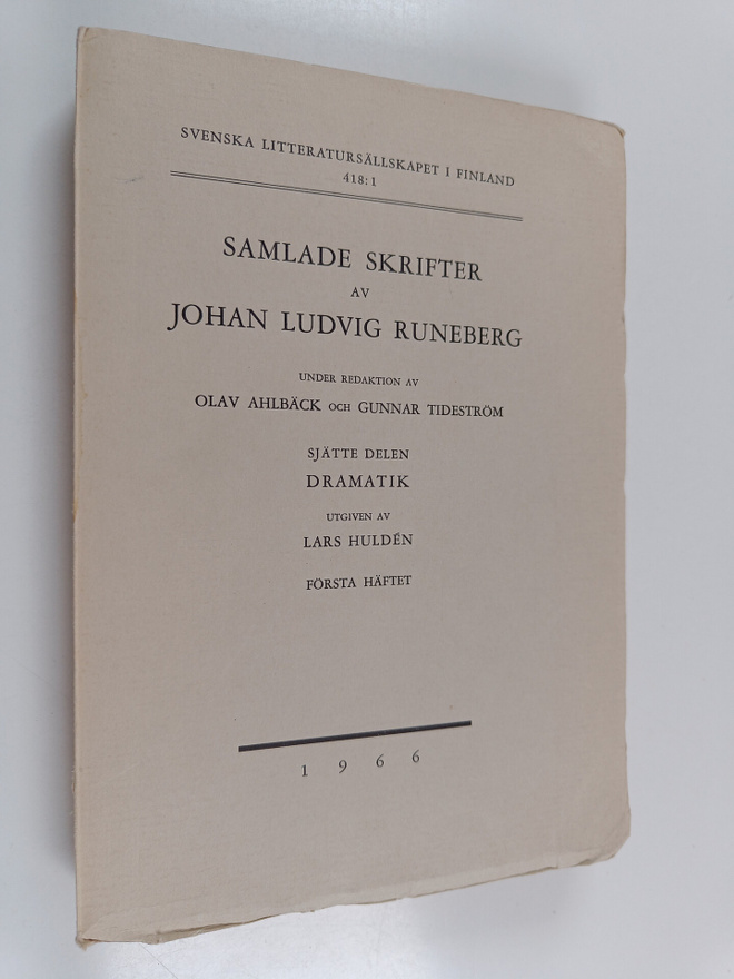 Johan Ludvig Runeberg : Samlade Skrifter av Johan Ludvig ...